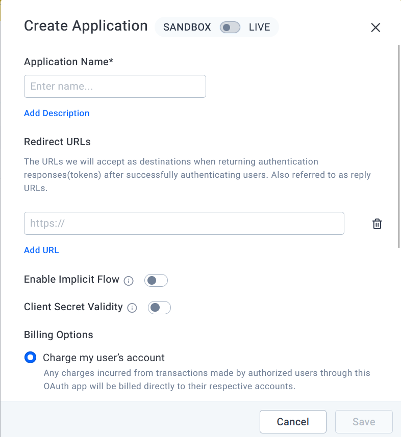 Create application